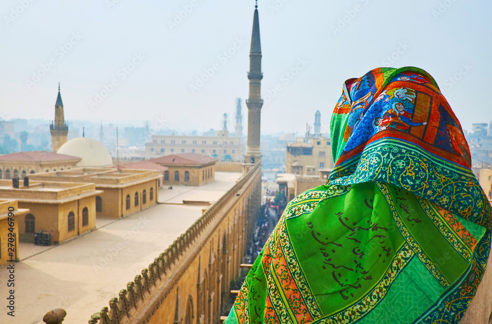 Canvas Prints The minaret of Al-Hussein mosque, Cairo, Egypt