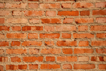 Obraz premium Texture, background, brick wall. Red brick
