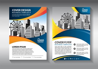 Business abstract vector template. Brochure design, cover modern layout, annual report, poster, flyer in A4 with colorful triangles, geometric shapes for tech, science, market with light background