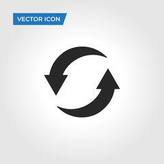 Refresh icon isolated on white background. Refresh icon in trendy design style. Refresh vector icon modern and simple flat symbol for web site, mobile app, UI. Refresh icon vector illustration, EPS10.