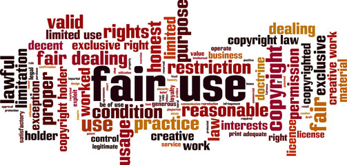 Fair use word cloud