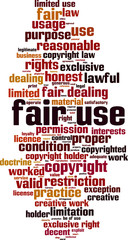 Obraz premium Fair use word cloud