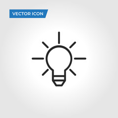 Light bulb vector icon
