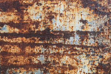 Old Weathered Corrugated Rusty Metal Texture