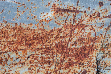 Old Weathered Corrugated Rusty Metal Texture