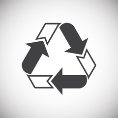 Recycling icon on background for graphic and web design. Simple vector sign. Internet concept symbol for website button or mobile app.