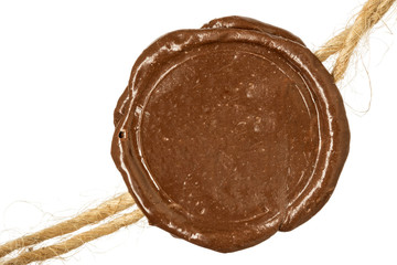 Wax seal isolated on white background