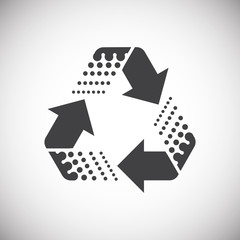 Recycling icon on background for graphic and web design. Simple vector sign. Internet concept symbol for website button or mobile app.
