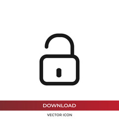 Open padlock icon