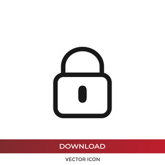 Lock vector icon