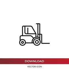 Fototapeta premium Loader truck icon