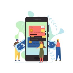 Money transfer, vector flat style design illustration