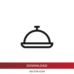 Food tray vector icon