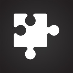 Puzzle icon on background for graphic and web design. Simple vector sign. Internet concept symbol for website button or mobile app.