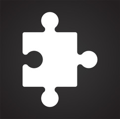 Puzzle icon on background for graphic and web design. Simple vector sign. Internet concept symbol for website button or mobile app.