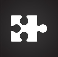 Puzzle icon on background for graphic and web design. Simple vector sign. Internet concept symbol for website button or mobile app.