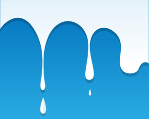 blue background with spreading milk
