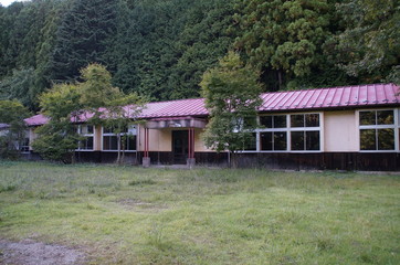 Fototapeta na wymiar Closed school gate garden Rust