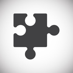 Puzzle icon on background for graphic and web design. Simple vector sign. Internet concept symbol for website button or mobile app.