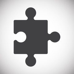 Puzzle icon on background for graphic and web design. Simple vector sign. Internet concept symbol for website button or mobile app.