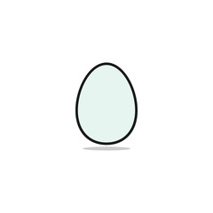 Egg. vector icon. Simple retro color modern illustration pictogram. - Vector 