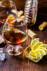 Cognac in a glass
