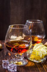 Cognac in a glass