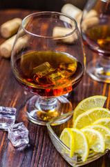 Cognac in a glass