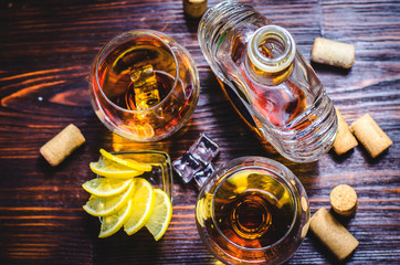 Cognac in a glass