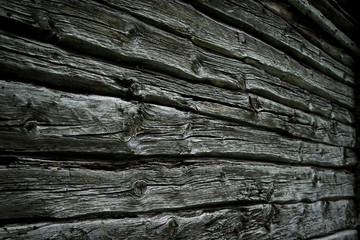 Wall texture of a very old wooden house