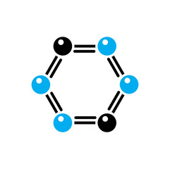 Fototapeta premium Molecule icon on background for graphic and web design. Simple vector sign. Internet concept symbol for website button or mobile app.