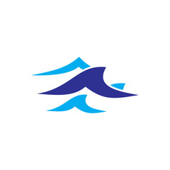 Wave icon on background for graphic and web design. Simple vector sign. Internet concept symbol for website button or mobile app.