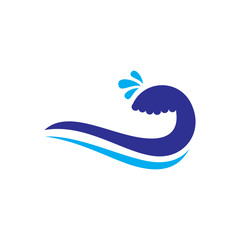 Wave icon on background for graphic and web design. Simple vector sign. Internet concept symbol for website button or mobile app.