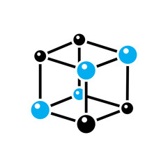 Molecule icon on background for graphic and web design. Simple vector sign. Internet concept symbol for website button or mobile app.