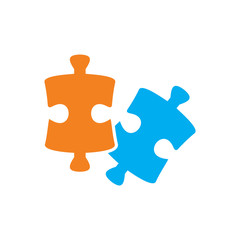 Puzzle icon on background for graphic and web design. Simple vector sign. Internet concept symbol for website button or mobile app.