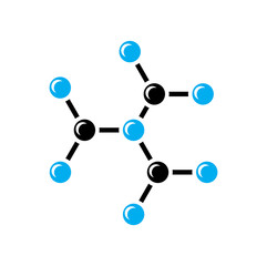 Molecule icon on background for graphic and web design. Simple vector sign. Internet concept symbol for website button or mobile app.