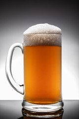 Frosted beer mug isolated on a white background