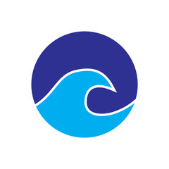 Wave icon on background for graphic and web design. Simple vector sign. Internet concept symbol for website button or mobile app.