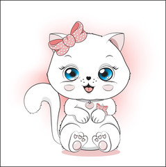 white kitten princess coloring