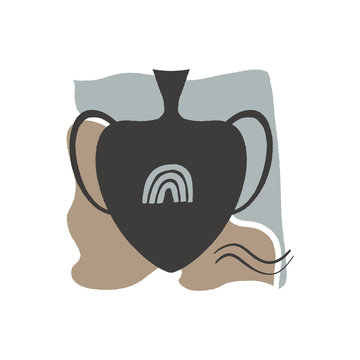 recommend clip art: Antique vase modern contemporary art with abstract shapes. Good for interior posters