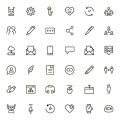 Online chating line icon set. Collection of high quality black outline logo for web site design and mobile apps. Chat vector illustration on a white background