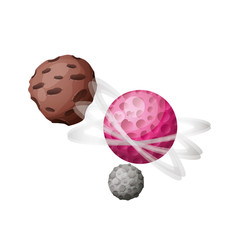 planets of the solar system isolated icon