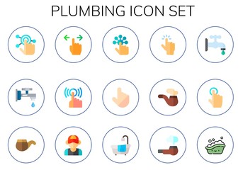 plumbing icon set