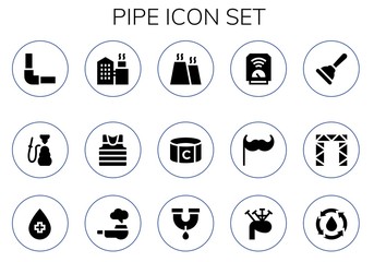 pipe icon set