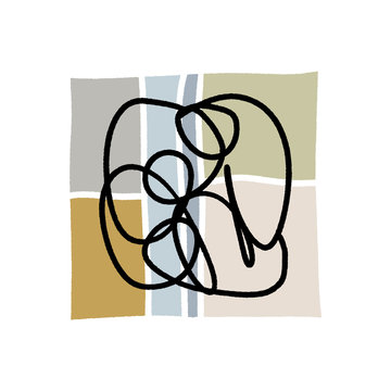 recommend clip art: Abstraction. Modern contemporary art abstract shapes. Vector