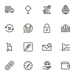 Online delivery line icon set. Collection of high quality black outline logo for web site design and mobile apps. Delivery vector illustration on a white background