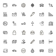 Online delivery line icon set. Collection of high quality black outline logo for web site design and mobile apps. Delivery vector illustration on a white background