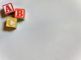 ABC blocks in corner