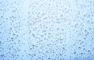 Water drops on glass, rain drop