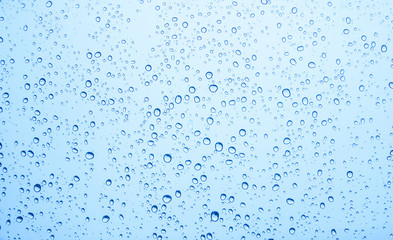 Water drops on glass, rain drop